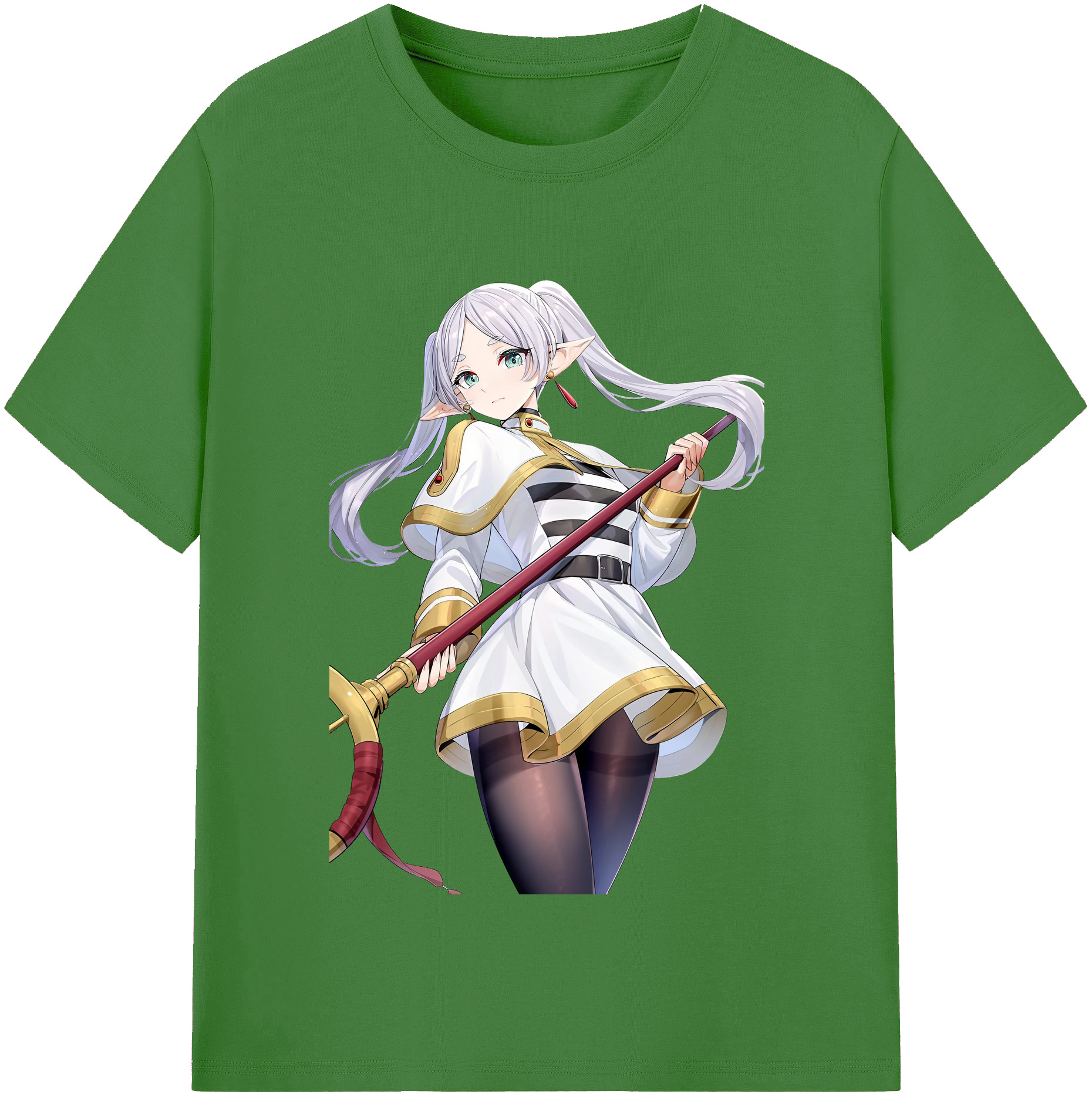（画像用） 葬送のフリーレン Frieren レディースカジュアルプリントTシャツ（綿100％）